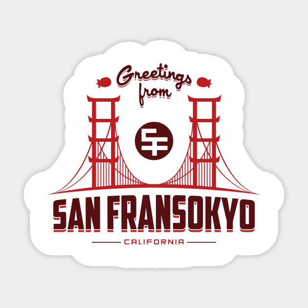 Greetings from San Fransokyo Sticker by Olipop